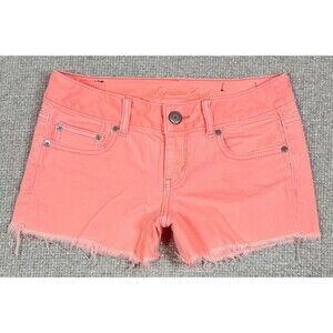 American Eagle Shorts Women's Size 4 Pink Stretch Cutoff